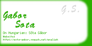 gabor sota business card